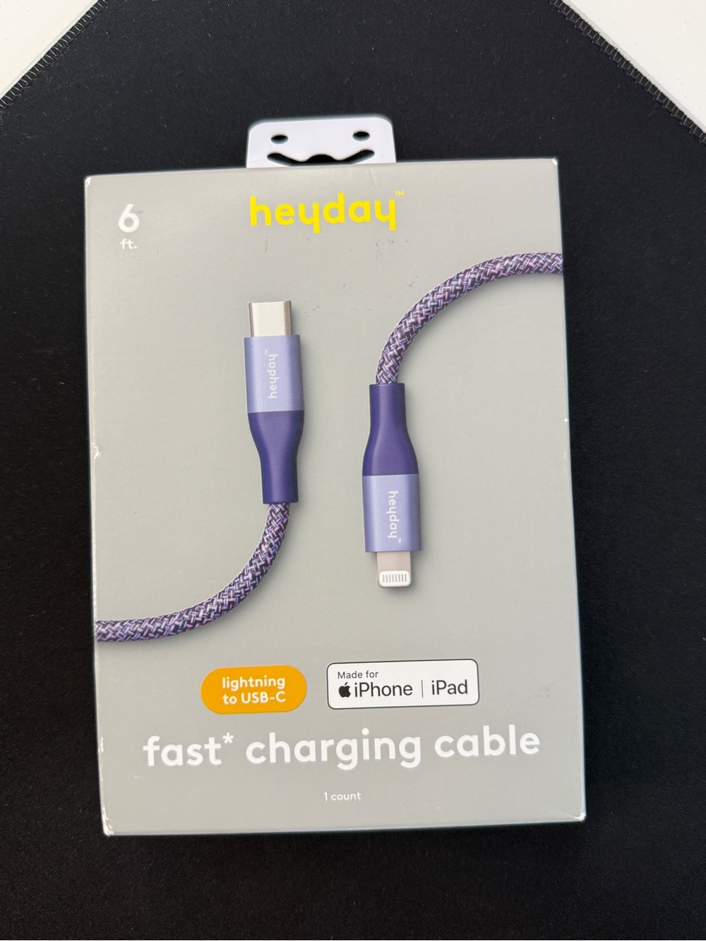 Heyday 6ft USB-C to MFi Certified Lightning Fast Charging Cable for iPhone iPad